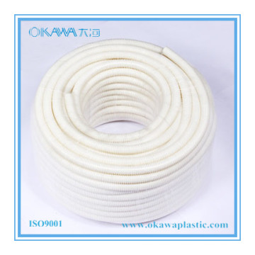 Flame Retardant PVC White Corrugated Plastic Hose for Cable Protector